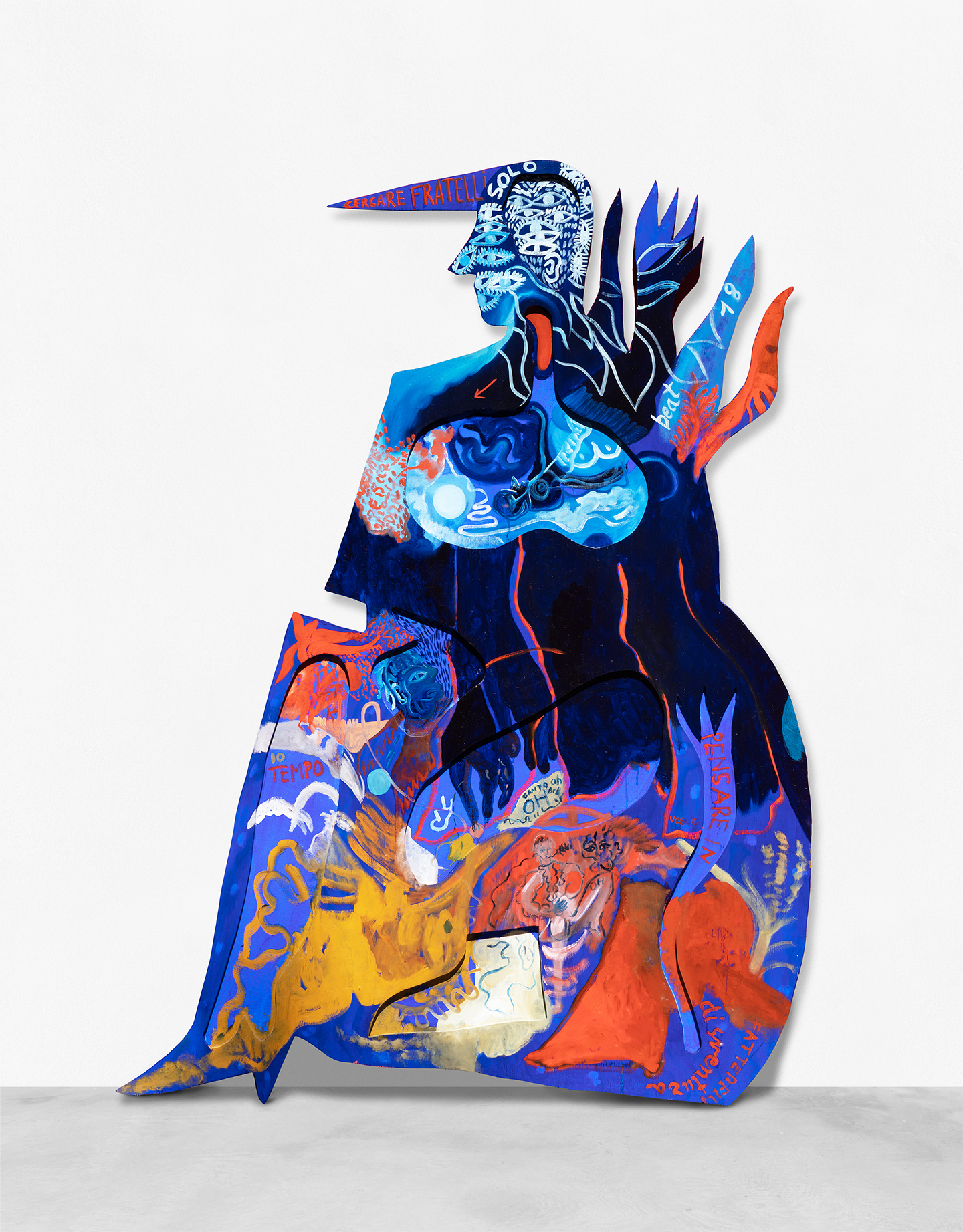 Alice Visentin, Interiority, 2020-2021, plaster, oil, enamel on linen canvas on wood form. Photo: Sebatiano Pellion di Persano. Courtesy of the artist and Castello di Perno